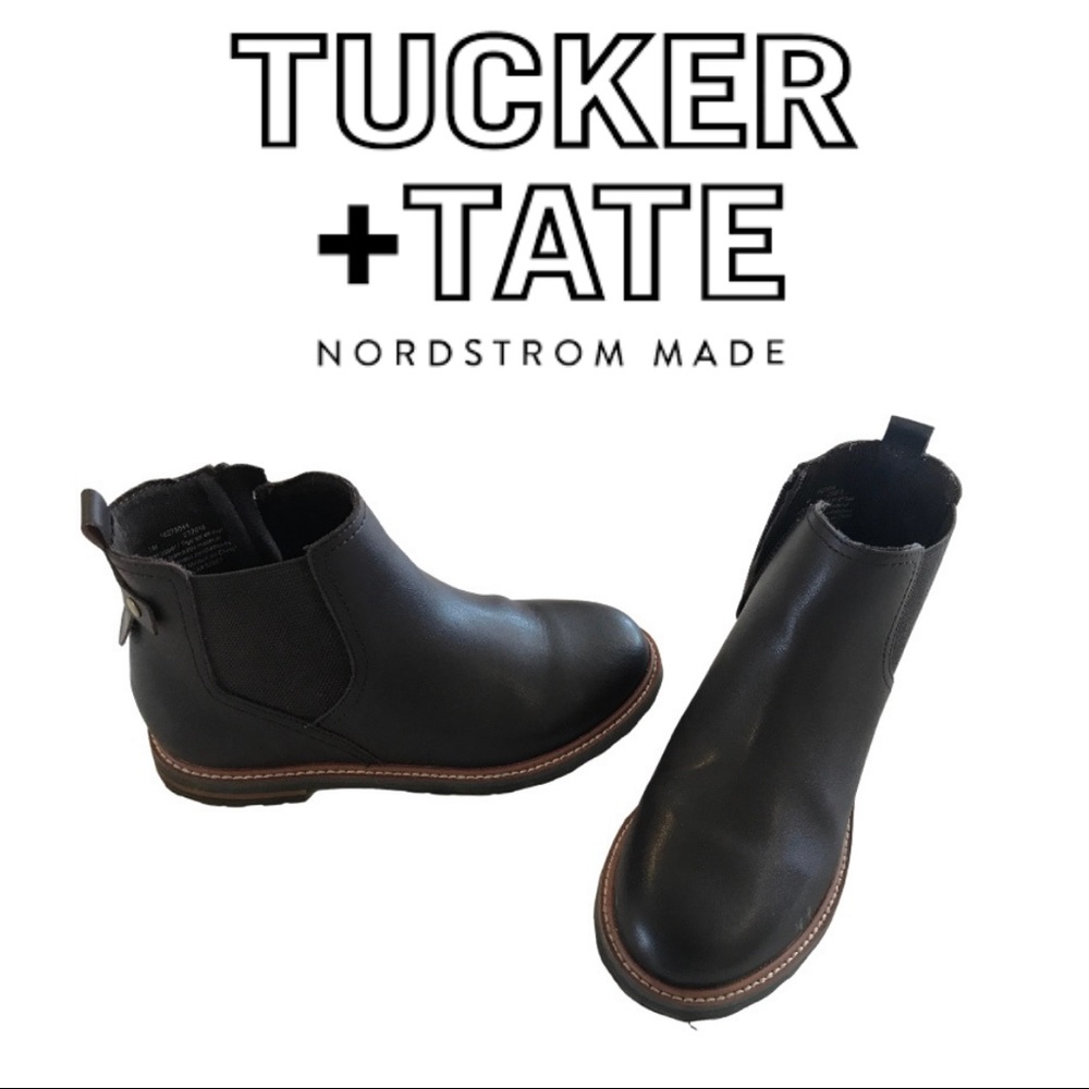 Tucker + Tate boys 1M leather zip boots